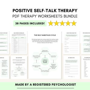 自信と確信を高めるためのポジティブなセルフトークワークシート（PDFデジタルダウンロード）