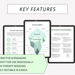 Therapy Worksheets Whole Shop Mega Bundle Canva Editable