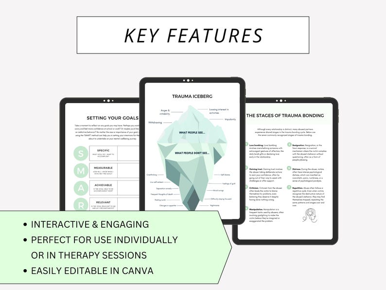 Therapy Worksheets Whole Shop Mega Bundle Canva Editable