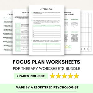 Fogli di lavoro per il piano di concentrazione e produttività (download digitale PDF)