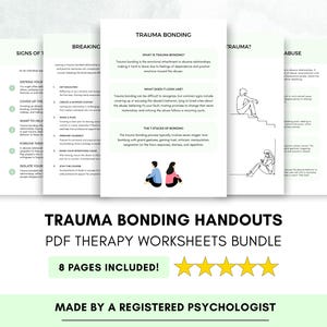 Trauma Bonding Therapy Handouts with Cycle of Abuse and Fawn Response Framework
