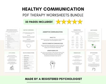 Gesunde Kommunikationstherapie Handouts zum Aufbau einer selbstbewussten Kommunikation (PDF Digitaler Download)
