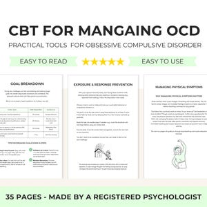CBT for OCD Worksheets, Exercises and Activities for Managing Obsessive Compulsive Disorder with Cognitive Behavioral Therapy Techniques
