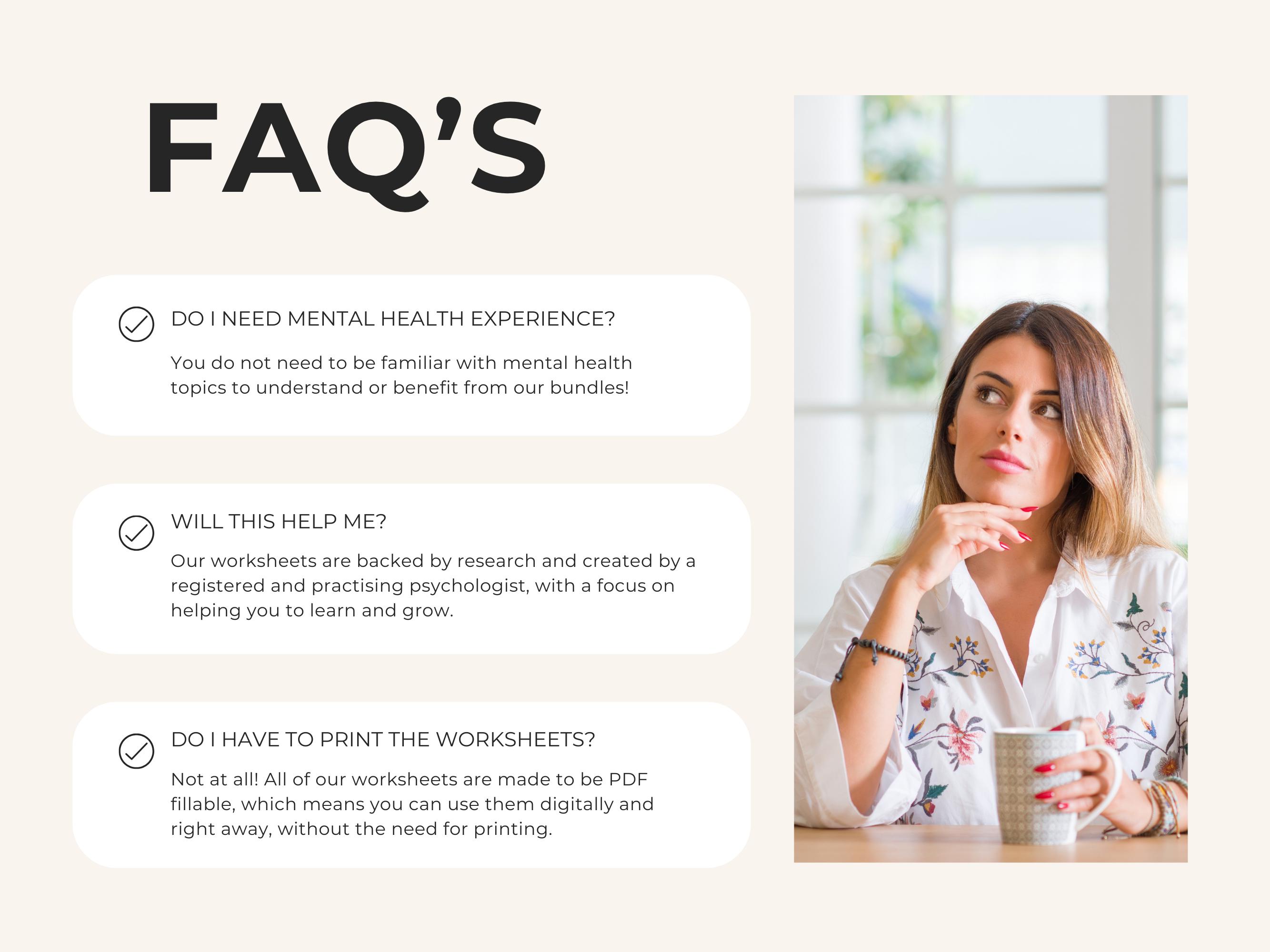 Trauma Therapy Worksheets Bundle, Canva Editable With Private Label and ...