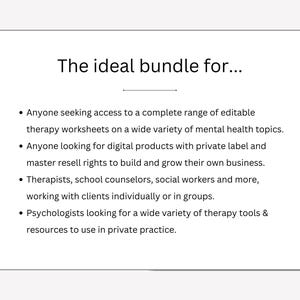 Therapy Worksheets Whole Shop Mega Bundle Canva Editable