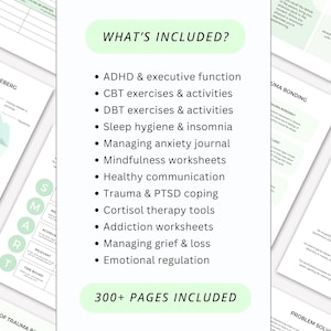 Therapy Worksheets Whole Shop Mega Bundle Canva Editable