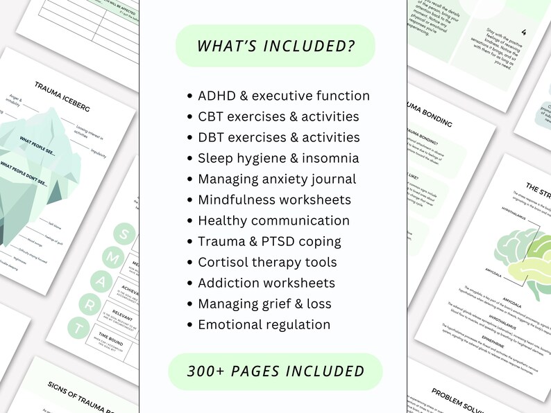Therapy Worksheets Whole Shop Mega Bundle Canva Editable