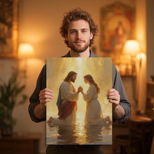 Divine Reflections, Modern Christian Art, Christian Painting, Christian Wall Art, Biblical Art, Jesus Wall Art, Jesus Painting