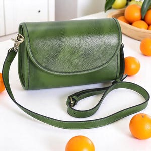 Bolso de piel, Monedero, Bolso bandolera, Bolso de mano, Bolso de hombro, Bolso para mujer, Bolso para niña, Bolso de piel, Bolso de piel verde, Regalo para ella