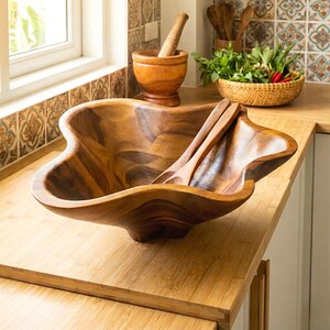 Holz salatschüsseln
