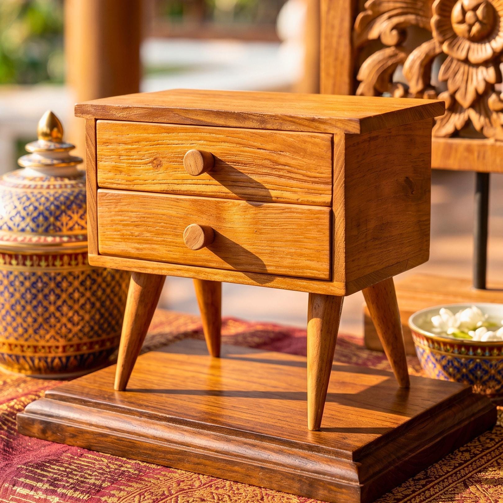 Hocker mit schublade