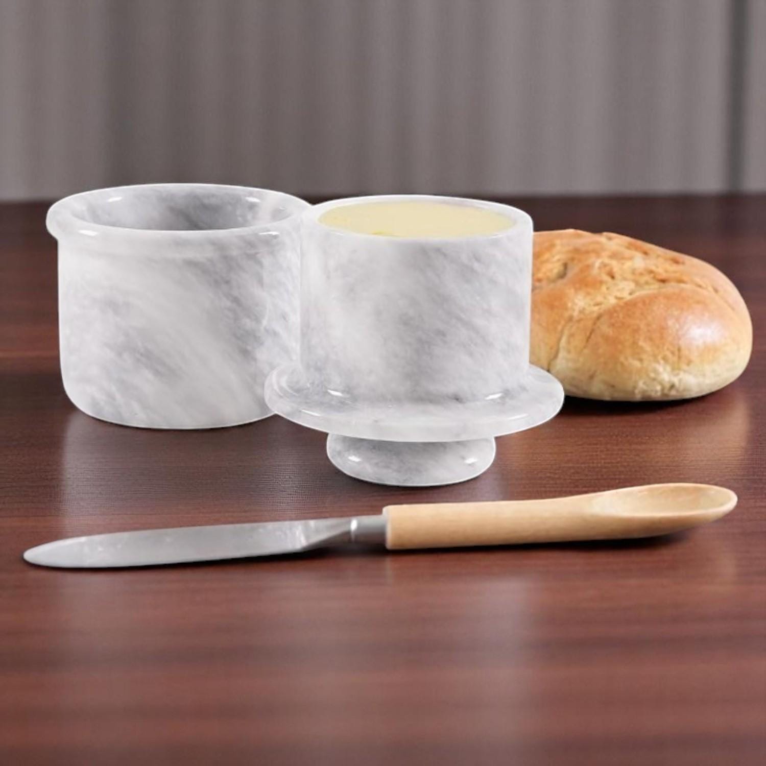 Marble Butter Keeper , Handmade Marble Butter Dish With Lid, Covered ...