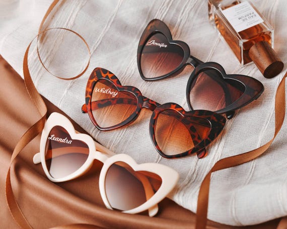Personalized Heart Frame Sunglasses, Bachelor Party and  display picture 3