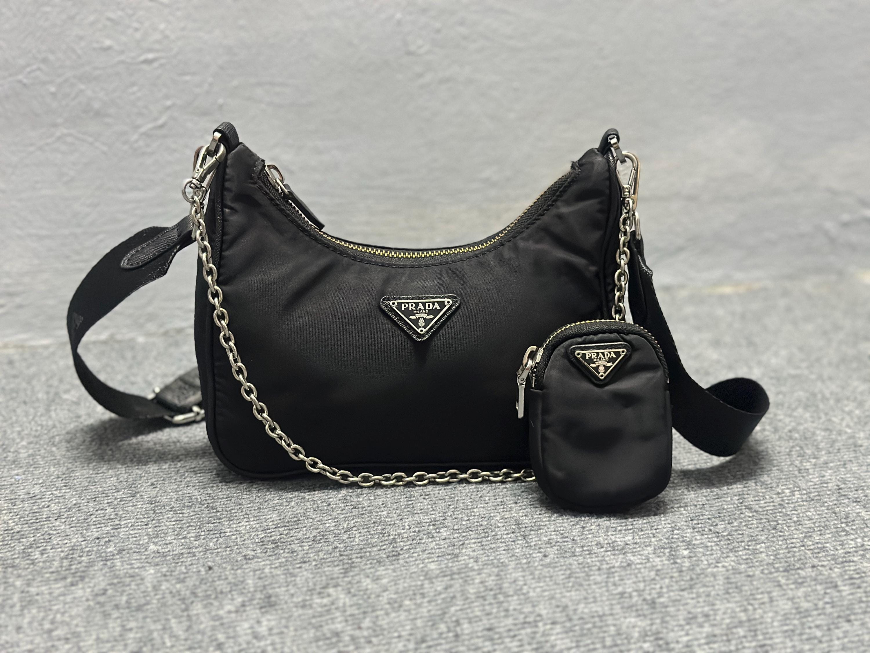 00's archive PRADA chain bag y2k grunge Y2k Prada Bag - Etsy Australia