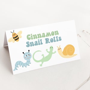 Summer Birthday Food Labels, One in the Sun Place Cards, Boy 1st Birthday Decorations Printable, Cute Bug Party Decor, Buffet Cards B918