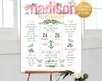 1st Birthday Koala Etsy