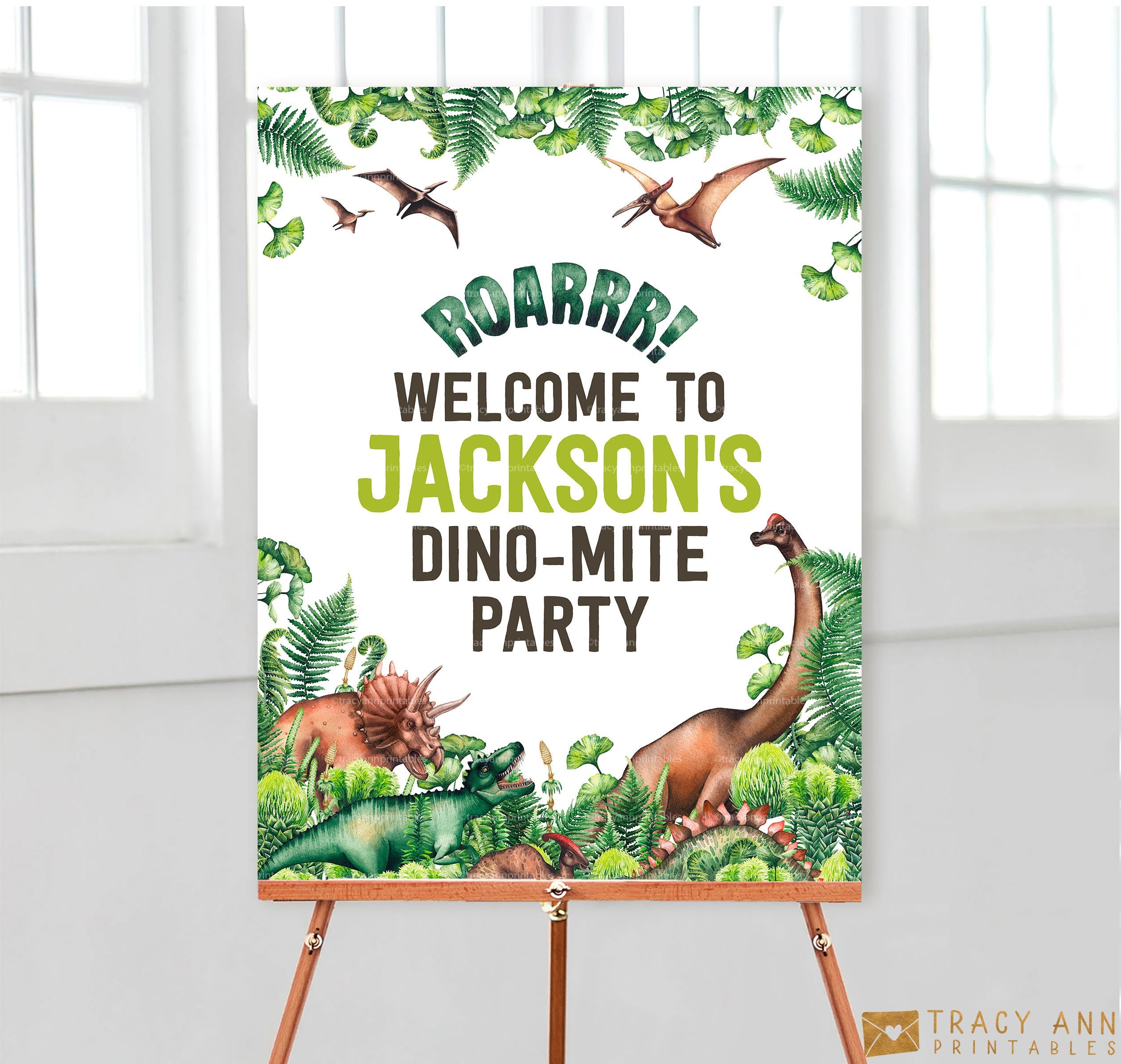 Editable Dinosaur Welcome Sign Printable Dinosaur Poster 