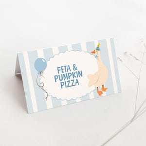 Silly Goose Birthday Food Tents, Boy 1st Birthday Party Decor, One Silly Goose Birthday Place Card Template, Printable Buffet Labels B878