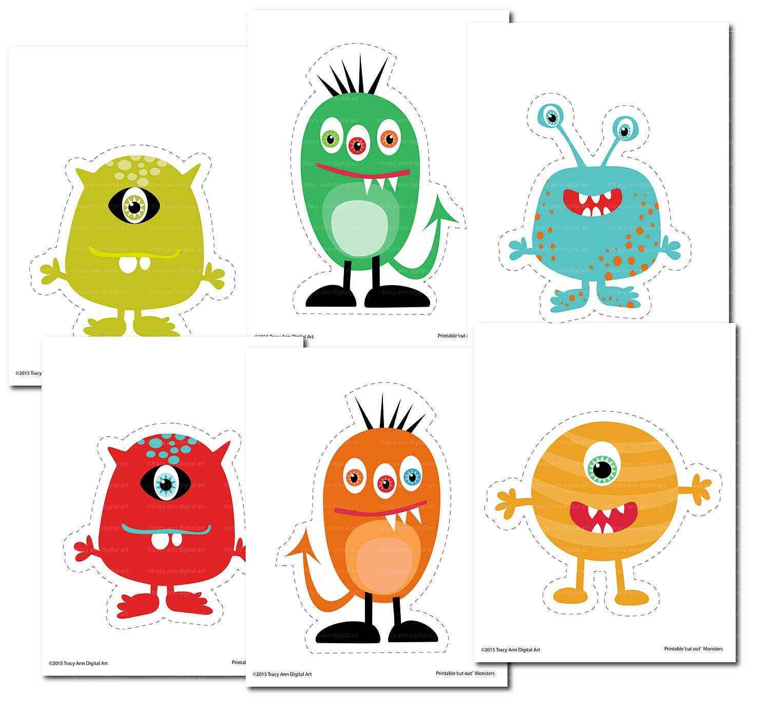 Monster Mash Printable Cut outs DIY Party Decor Monster | Etsy