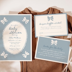 Babyparty Einladung, Handgeschriebene Babyparty Einladung für Jungen, Bücher für Baby Karte, Windel Lotte, Jungen-Babyparty Evite C044
