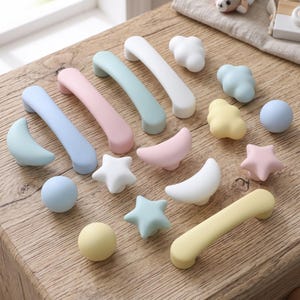 Cute Cabinet Knobs Drawer Pulls Kids Furniture Handles Nursery Dresser Knobs Kitchen Cabinet Hardware Wardrobe Pulls Playroom Home Decor