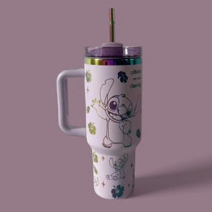 Taza Stanley personalizada de 40 oz con diseño de punto, portátil para coche, vaso de café de viaje, bonito regalo para estudiantes, regalo de cumpleaños para ella, regalo para mamá