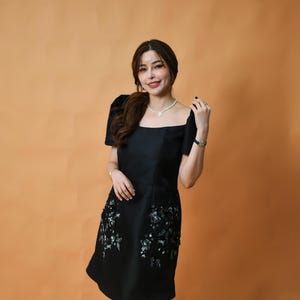 Black Filipiniana Dress for Graduation - Etsy