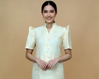 Jenny Filipiniana Barong Dress | Camisa Filipina