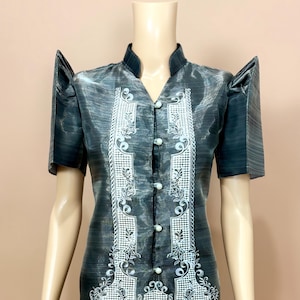 Zhanra Filipiniana Barong Dress | Camisa Filipina
