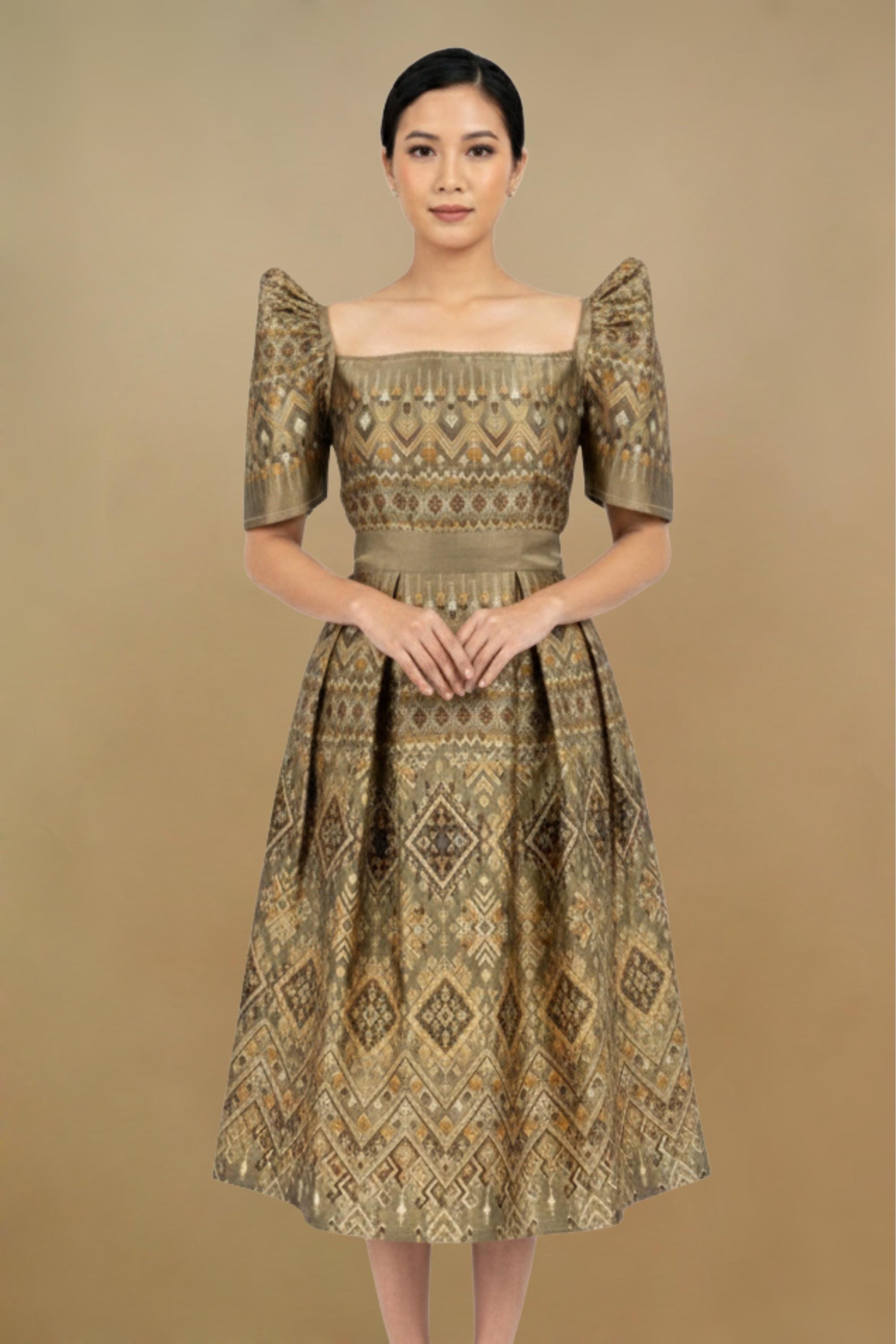 brown cut out dress long sleeve Long Sleeve Cut Out Dress main image 0