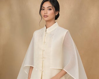 Rachelle Filipiniana Kimona | Camisa Filipina