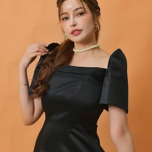 knee length modern filipiniana dress Modern Filipiniana Costume Knee Length Modern Patadyong Dress Corset Off Shoulder Party Dress Red Colour Off Shoulder Flare Mini Dress