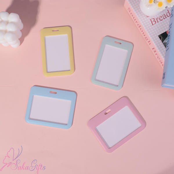 Solid Color Card Holder, Waterproof/Scratch-resistant Card Protector, Public Transport /ID Card Holder, Gift For Students/Stationery
