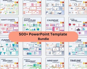 500+ PowerPoint Templates Bundle | Business, Minimal, Creative Slides Nfographics PowerPoint Templates | Presentation Template