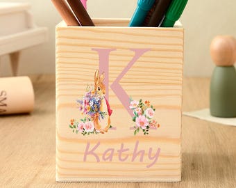Personalised Wooden Pencil/Pen Pot/Holder,Kids Pencil Pot,Pencil Box for Kids,Birthday Gift for Children,Child Christmas Gift,Teacher Gift