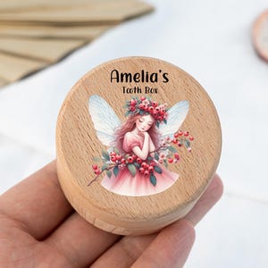 Personalized Tooth Pillow,Tooth Fairy Box,Wooden Tooth Coin Box with Name,Baby Keepsake Gift,Christening Gift,Baby Shower Gift,Gift for Kids