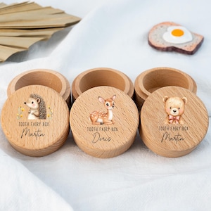 Gift for Daughter,Personalized Name Tooth Fairy Box,Wooden Tooth Box,Tooth Fairy Coin Box,Baby Keepsake Gift,Christening Gift,Baby Show Gift