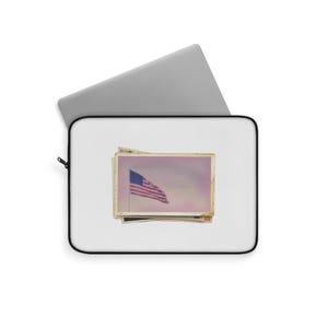 4. Juli Polaroid Laptophülle, Laptophülle zum Unabhängigkeitstag, Rot Weiß Blau