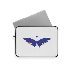 4. Juli Schmetterling Laptophülle - Amerikanische Flagge Tech Cover, Unabhängigkeitstag Computer Hülle, Rot Weiß Blau Tablet Tasche