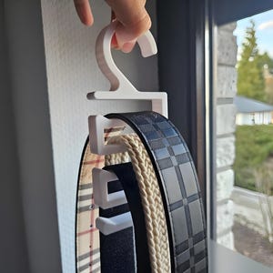 Belt Organizer for Closet – Multi Slot Belt Hanger Hook, Space Saving Closet Storage for Belts, Accessories Holder
