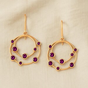 Amethyst Stud Earrings: 14k Gold or Sterling Silver, February Birthstone