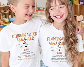 Gepersonaliseerd afscheidsshirt voor de kleuterschool 2026 | Boho afscheidscadeau voor de kinderopvang | Outfit voor de eerste schooldag van een schoolkind 2026