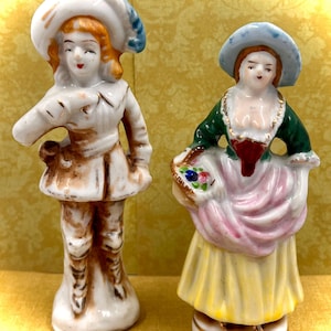 Vintage Sammler besetzten Japan Keramikfiguren, Paar, Paar, 1940 (C)