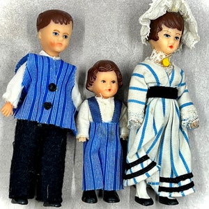 Vintage Tiny German “ARI” Doll House Family, Rubber Baby Dolls - 1950’s - Marked “ARI Germany, Craft Supply