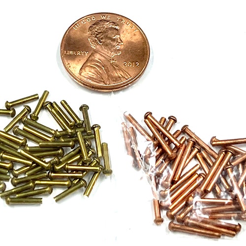 50 Tiny 3/64 Solid Micro Mini Fasteners Micro Rivets Etsy