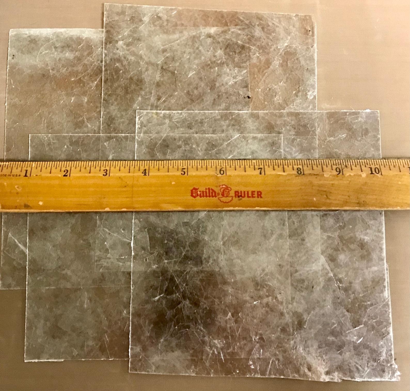 Translucent Mica New! Iced Mica, Package of 4 Translucent Sheets of Resin Mica 5” X 6 ...