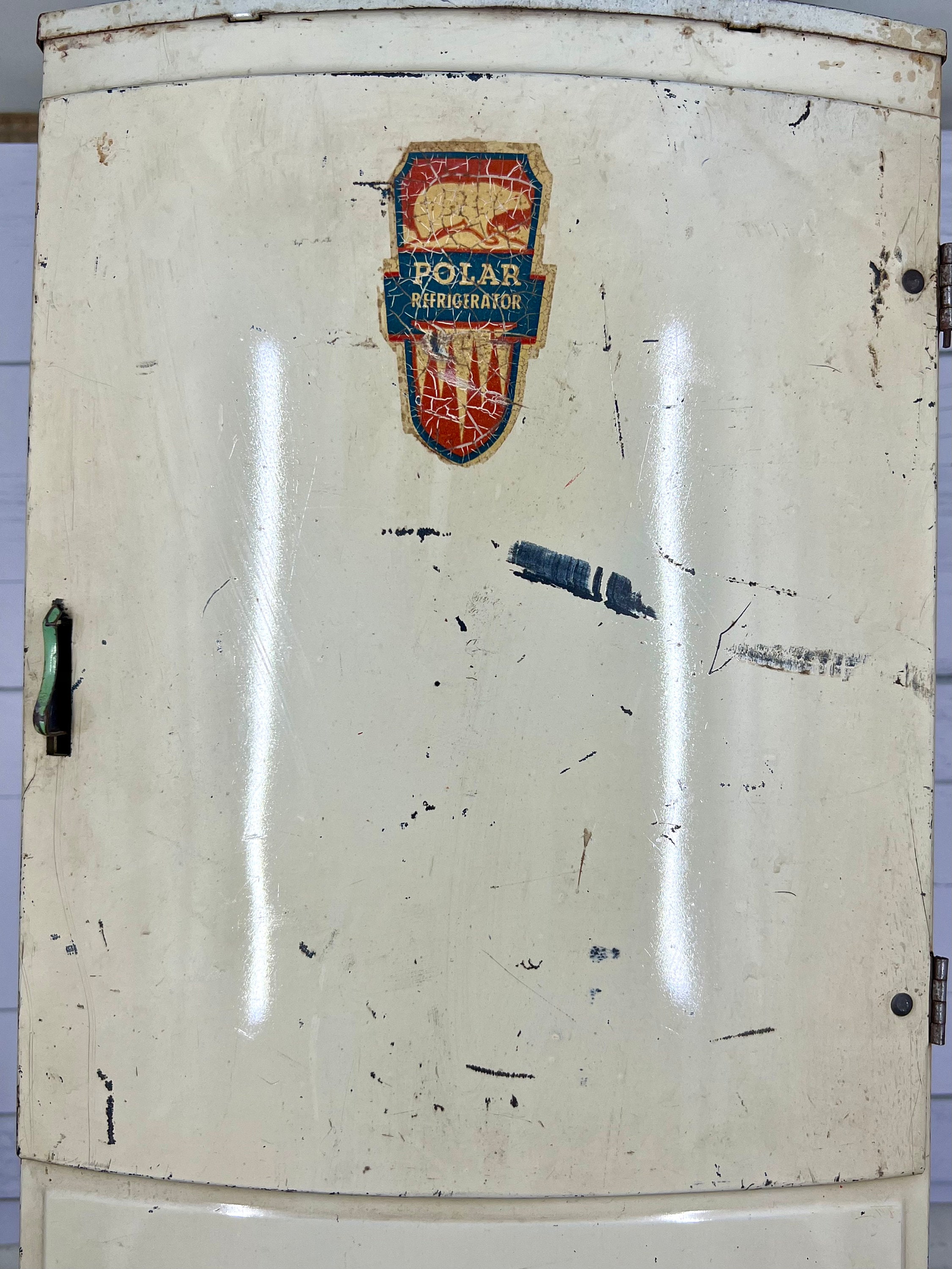 Vintage 1950's Wolverine Litho Tin Toy Polar Refrigerator Icebox
