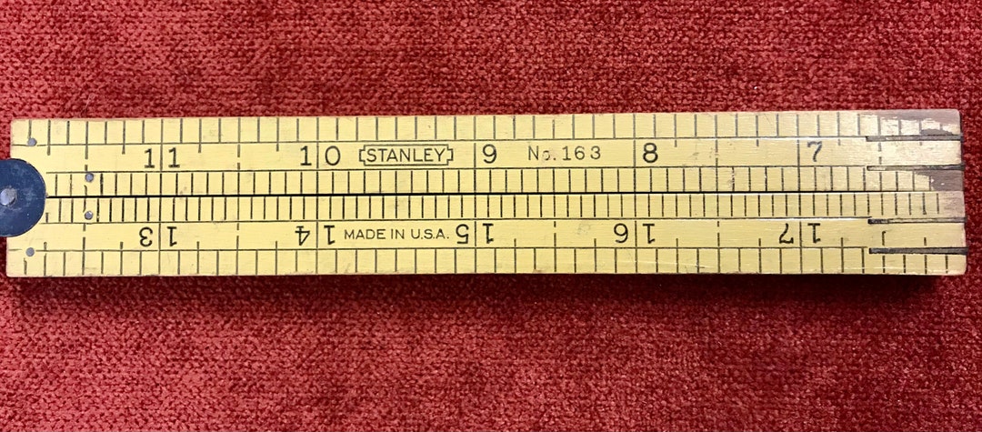 Vintage Four Fold Yardstick, Stanley No.163 Carpenters Ruler, Cabinet ...