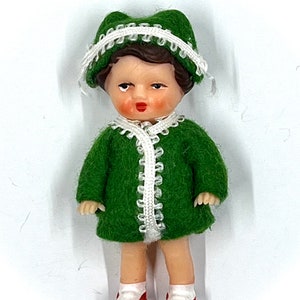 Vintage Tiny German “Unmarked” ARI Rubber Baby Doll, Doll House Doll- 1960’s - Rubber Baby Buggy Bumpers, Craft Supply