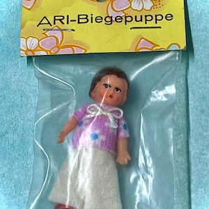 Vintage NEW in Wrapper Tiny German ARI Rubber Doll, Doll House Doll - 1960’s - Rubber Baby Buggy Bumpers, Collectible Toy, Craft Supply